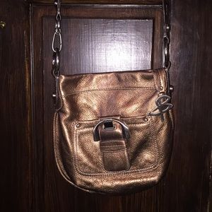 B makowsky bronze leather crossbody